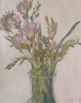 Fresias is a Glass Vase
