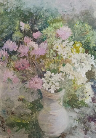 Field Flowers in a White Vase